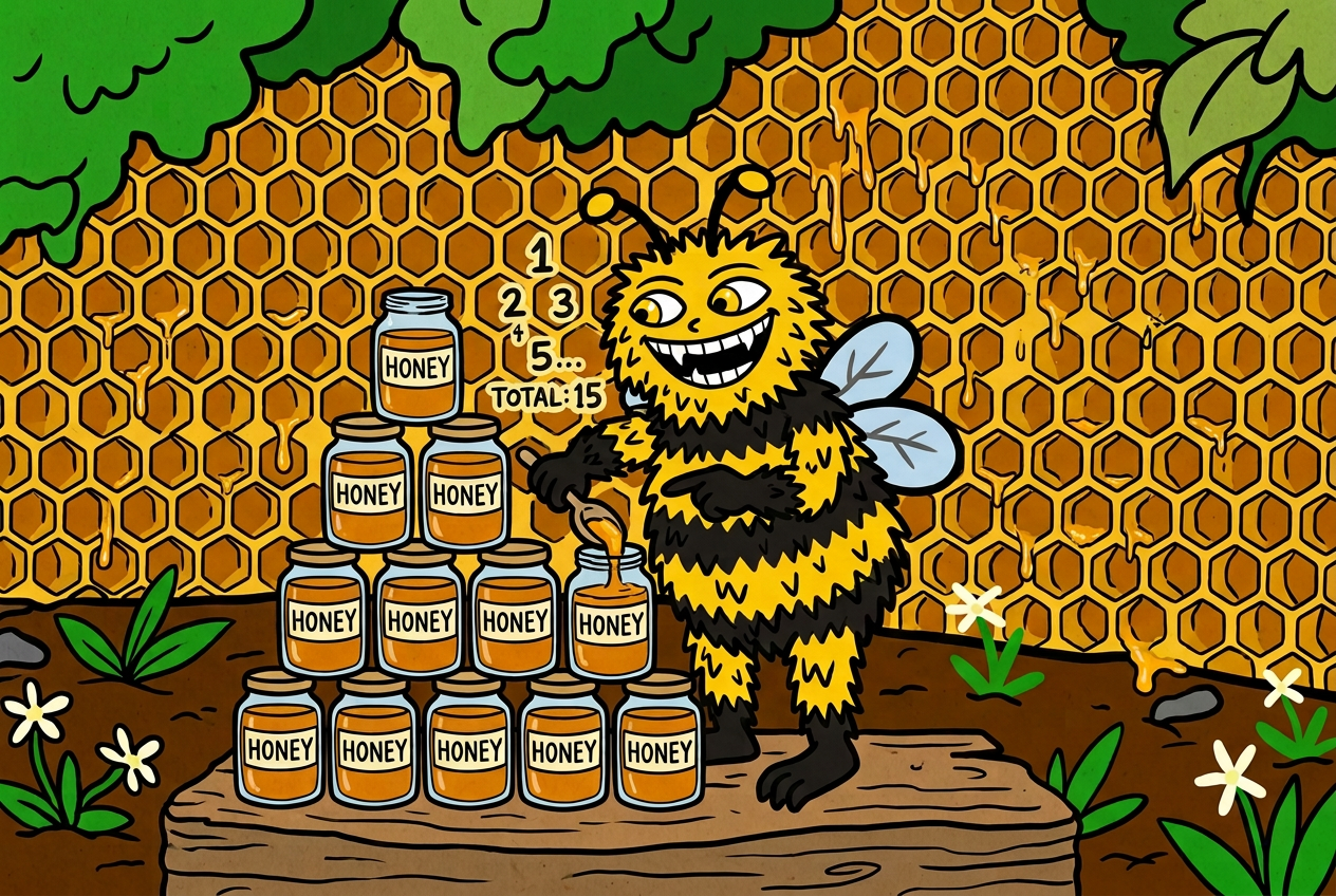 Buzzy counts every jar
